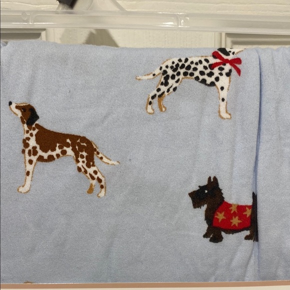 Laura Ashley Blue Dog Print Pajama Set with Red Socks new - Picture 6 of 6